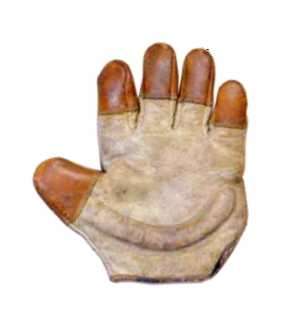 c. 1890's Finger Tipped Finger Catchers Glove Righty Front